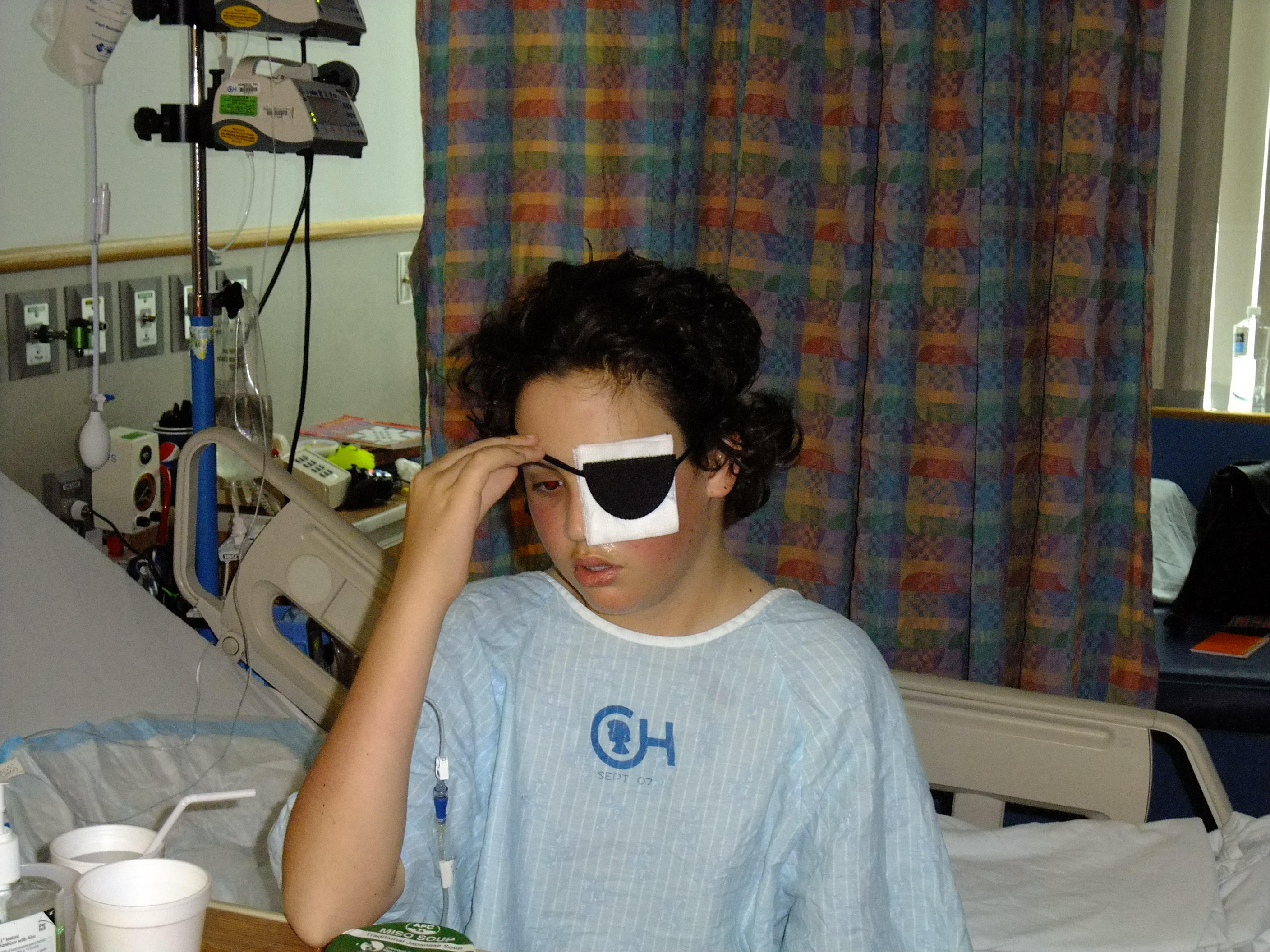 Noah at Children's Hospital of Philadelphia during treatment